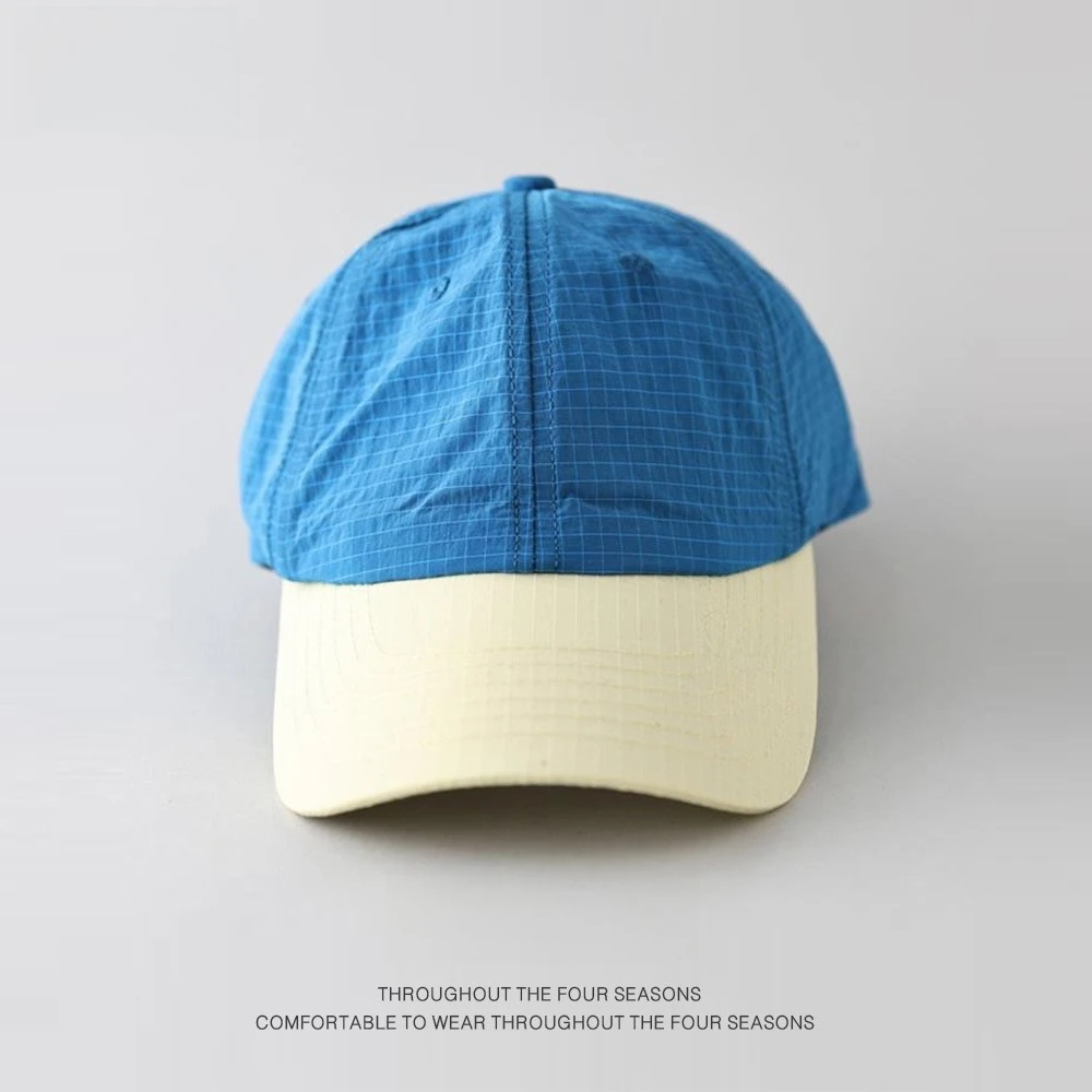 Customized Logo Quick Drying Splicing Contrasting Color Curved Brim Cap Female Deep Top Shows Face Small Sunshade Baseball Cap