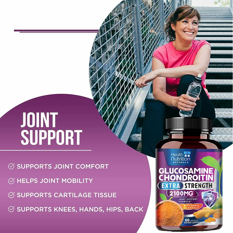 Glucosamine Chondroitin Turmeric MSM Triple Strength Joint Support 2100mg