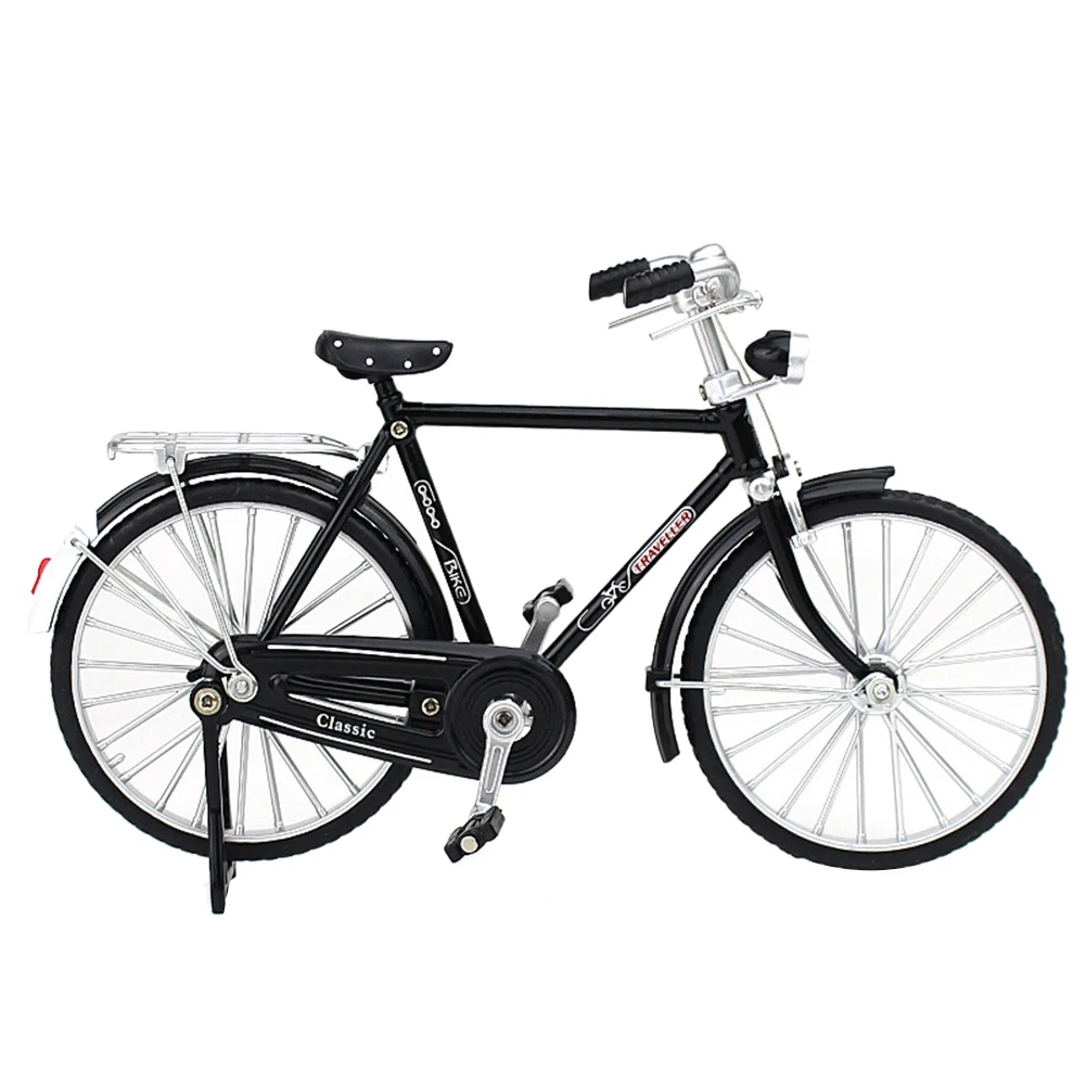 M15KMini 1:10 Modelo de aleación Bicicleta Diecast Metal Dedo Bicicleta de montaña Bicicleta retro Adulto Coleccionable Niños Juguete, Estilo 2 Negro