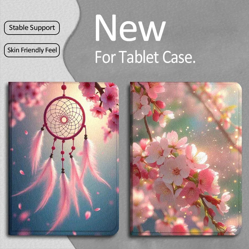 

Art Retro Beautiful Flower For Apple iPad Pro Air 13 2 7th 6th 2025 M2 M3 M4 M512.9 13 inch Foldable Tablet Case Gift
