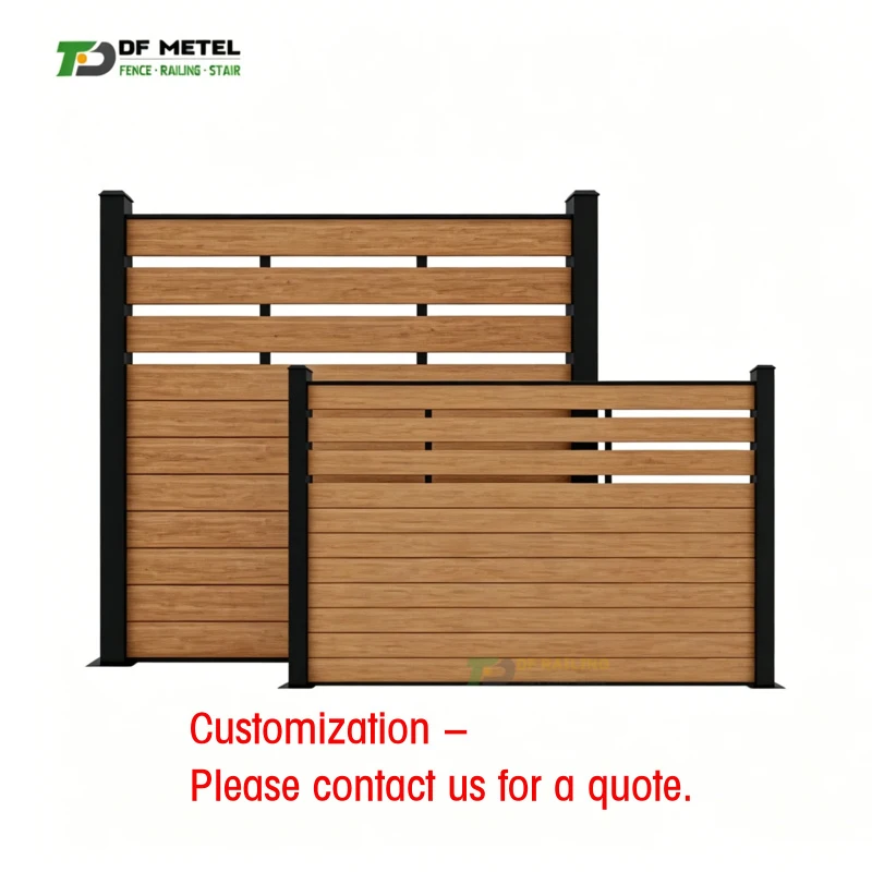 custom.DF Outdoor European Design Durable Wpc Composite Fencing Waterproof Fence Panel