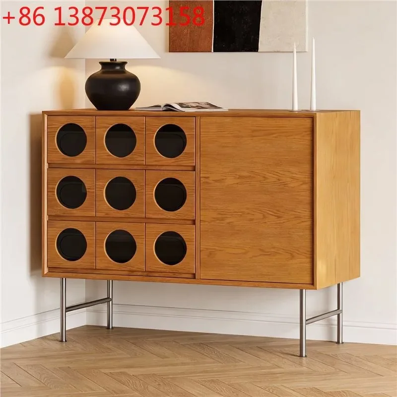 Dingli Cheng Chinese antique designer living room against the wall Bauhaus art drawer storage cabinet locker
