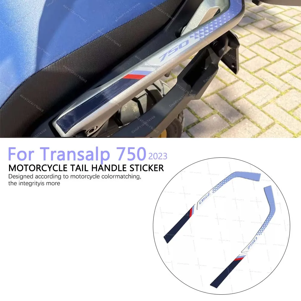 

For Honda Transalp 750 2023 3D Epoxy Resin Stickers Waterproof Scratch-Resistant Motorcycl Tail Handle Protection Decals