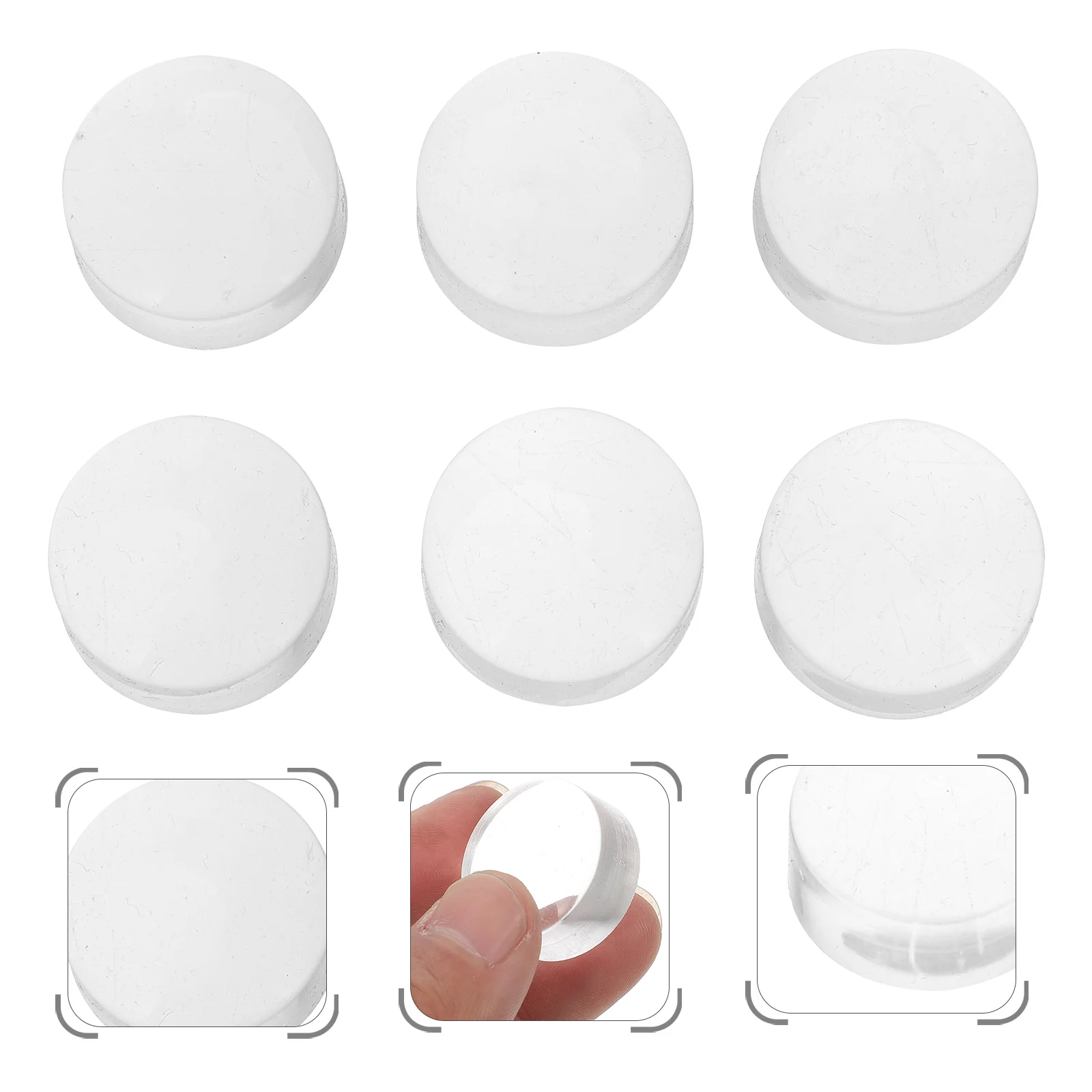 

6 Pcs Nail Silicone Stamp Seal Head Polish Transfer Stamper Manicure Replacement Stamping Oil