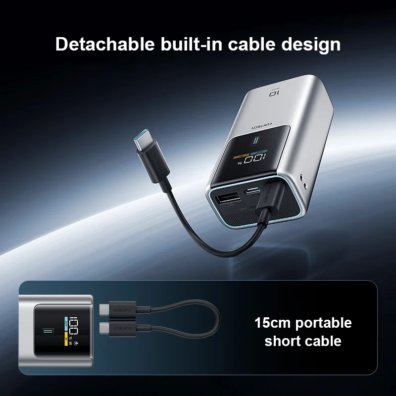 CUKTECH 10 Power Bank Mini 10000mAh PB1055 55W MAX 2-Port Output Portable Charger For iPhone 16 Xiaomi 15 Huawei