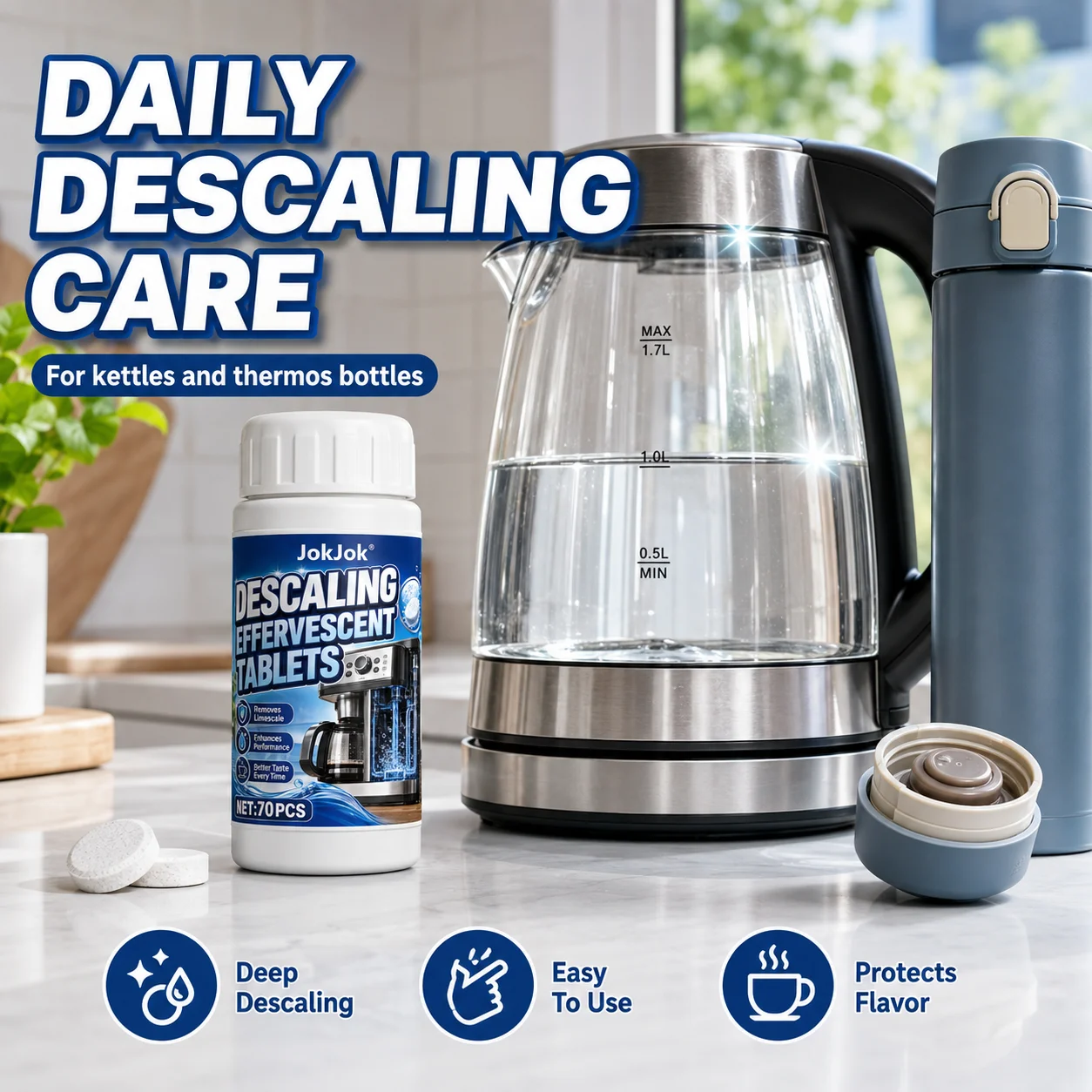 Multipurpose Descaling Effervescentold Tablets Kitchen Bathroom Appliances Water Kettle Toilet Porcelain Surface Scale Layer Car