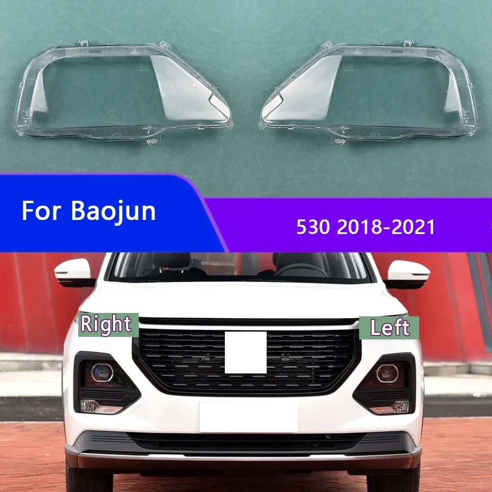 

For Baojun 530 2018-2021 Headlamp Cover Shade Headlight Transparent Lens Lamp Shell Masks Plexiglass Replace Original Lampshade