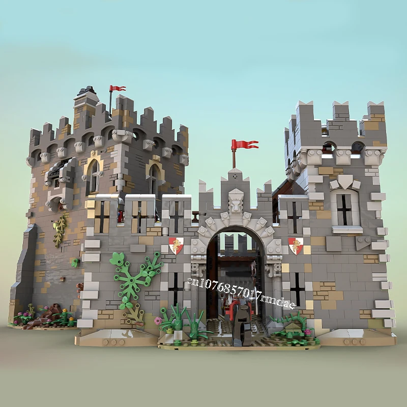 NIEUW 7565pcs MOC Europese Middeleeuwse Street View Lions' Castle DIY creatieve ideeën Retro kind Speelgoed Verjaardagscadeau bouwstenen