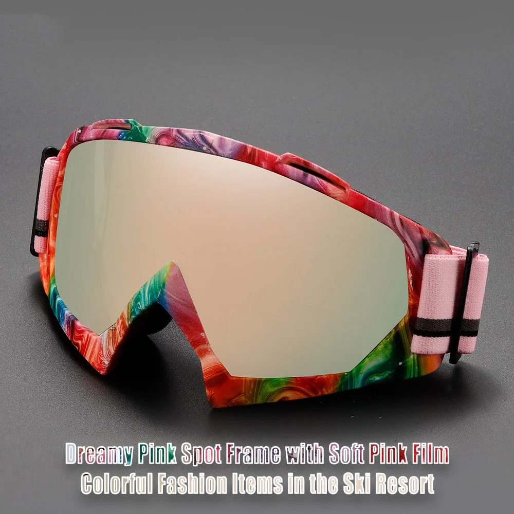 

2025 New Men Women Double Layers Anti-Fog Ski Goggles Snowmobile Eyewear Outdoor Sport Snow Snowboard Glasses Colorfu Eyewear