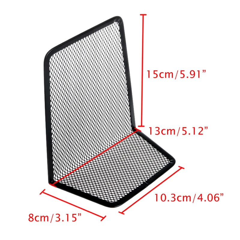 مجموعة من قطعتين من الدفاتر المعدنية الشبكية المصنوعة من الفولاذ المقاوم للصدأ وحامل منظم الكتب والمكتب المنزلي