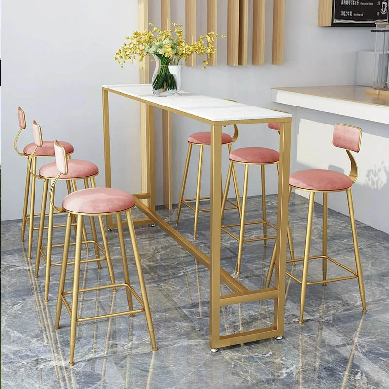 

Metal Narrow Bar Table Portable High Gold Modern Bar Dining Tables Midcentury Restaurant Mesa De Jantar Iving Room Furniture