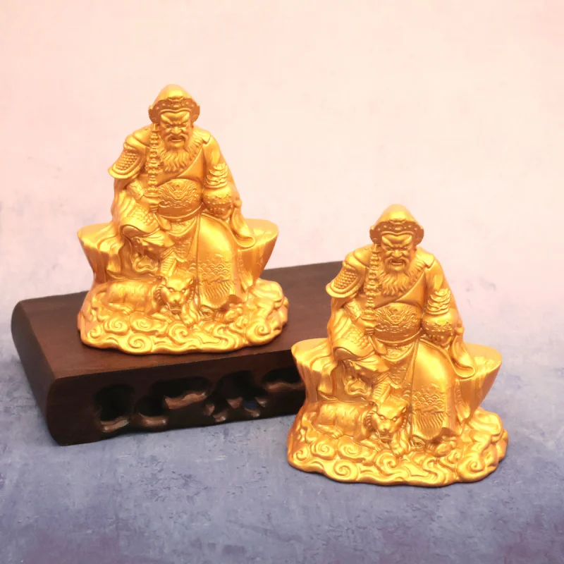 Golden Tiger God of Zhao Gongming Home Office Front Desk Desktop Wealth-Attracting Craft Decoration Figurine