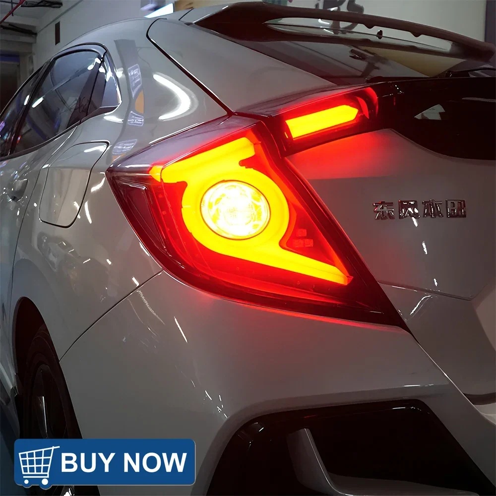 

Автомобильные задние фонари в сборе для Honda Civic X 10th FC FK7 FK8 2016-2021, обновленный светодиодный стоп-сигнал, аксессуары для инструментов