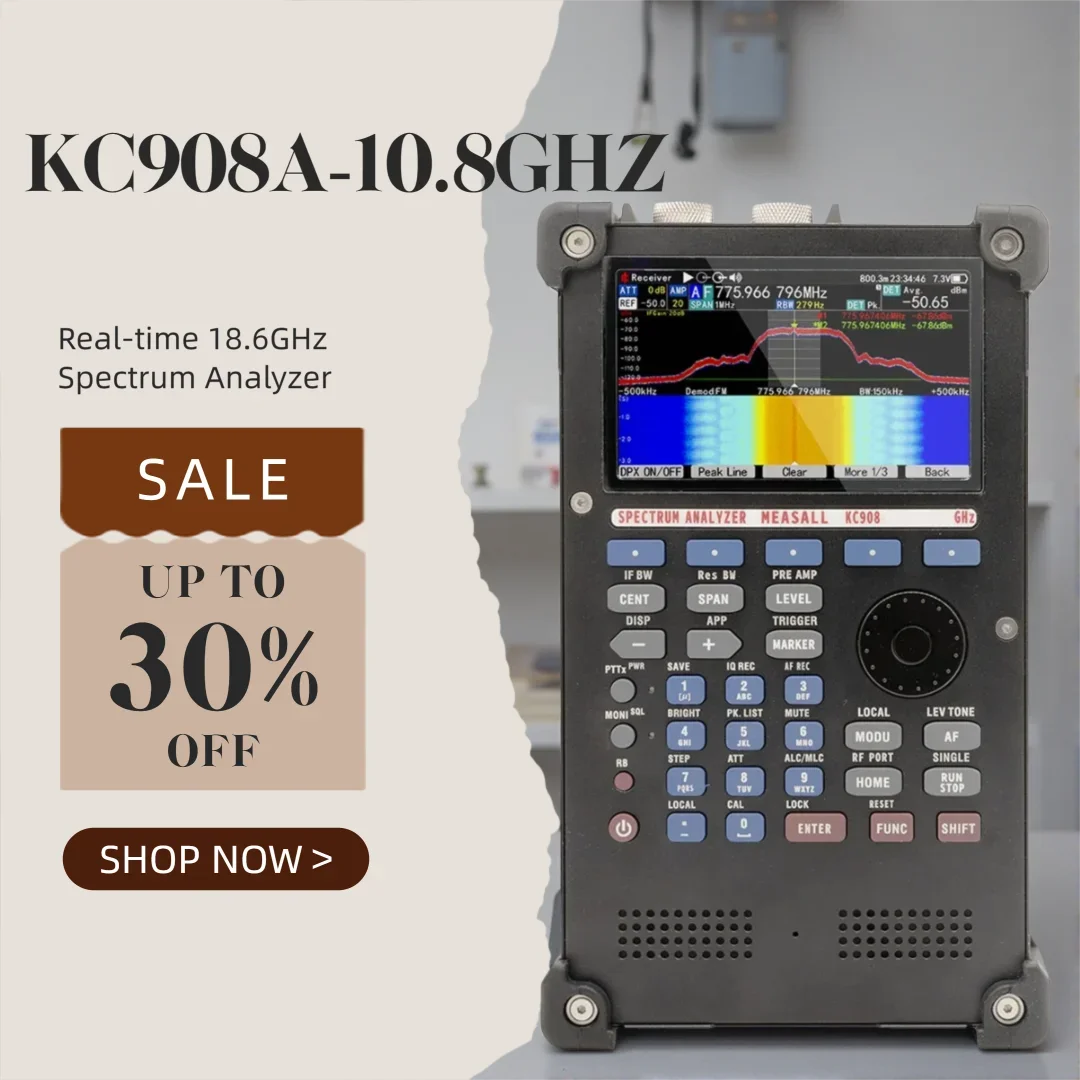 KC908A Real-time 10.8GHz Spectrum Analyzer Wide-band Sweep Monitor Receiver