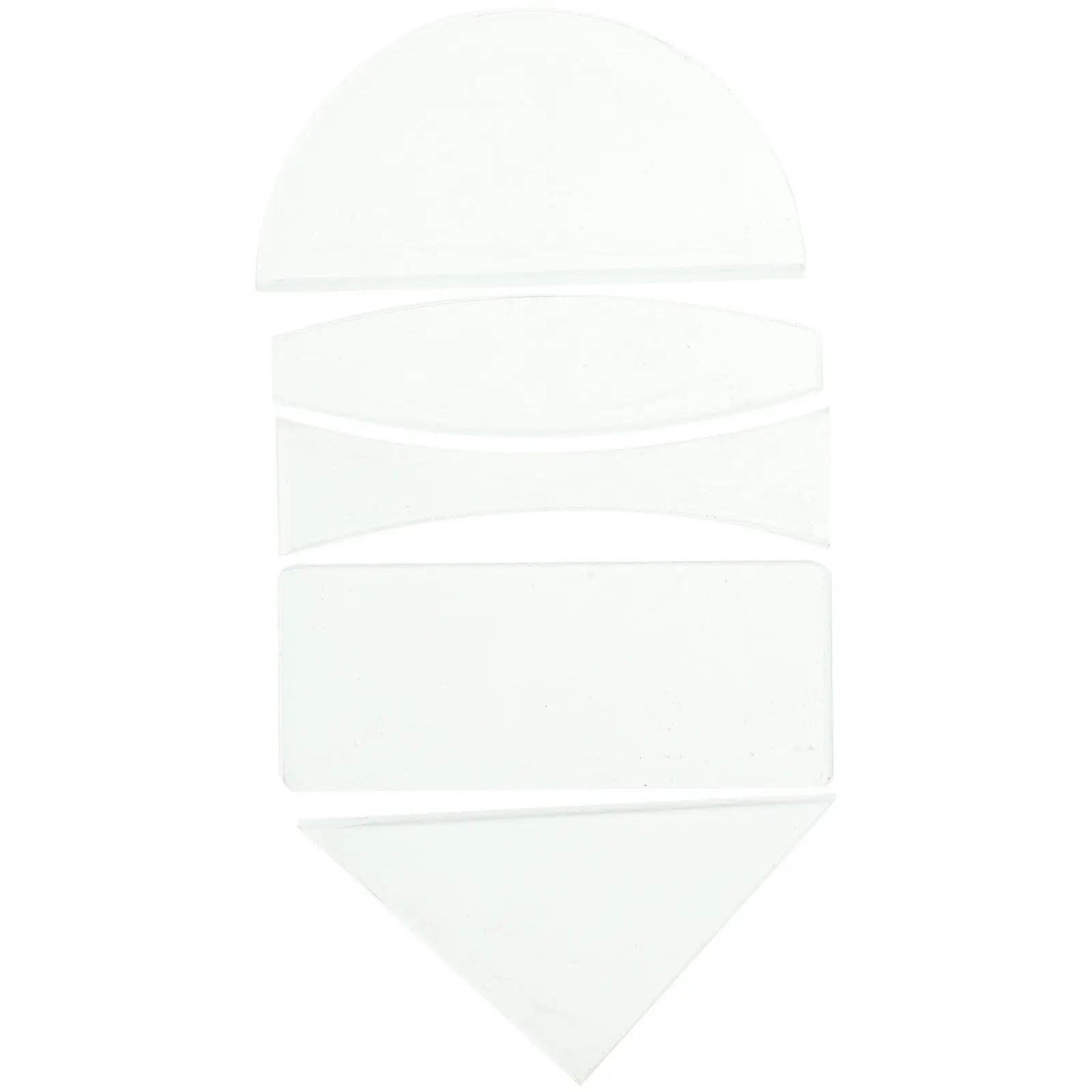 5Pcs Optical Experiment Glass Lens Set Semicircular Triangular Rectangular Physics Teaching Equipment Storage Box