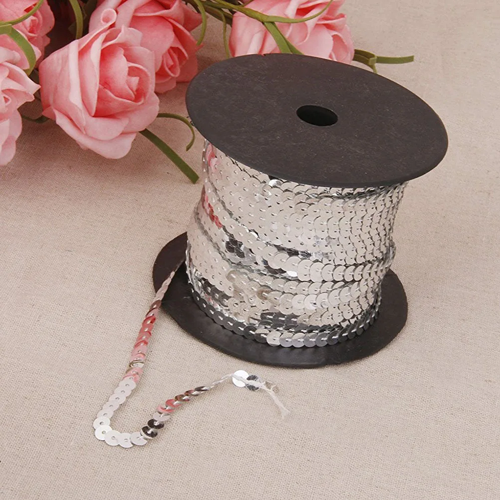 

6Mm Metallic Flat Sequins Holographic Faceted Bright Shining Diy Craft Costume Decoration Silver For Handicraft Sewing