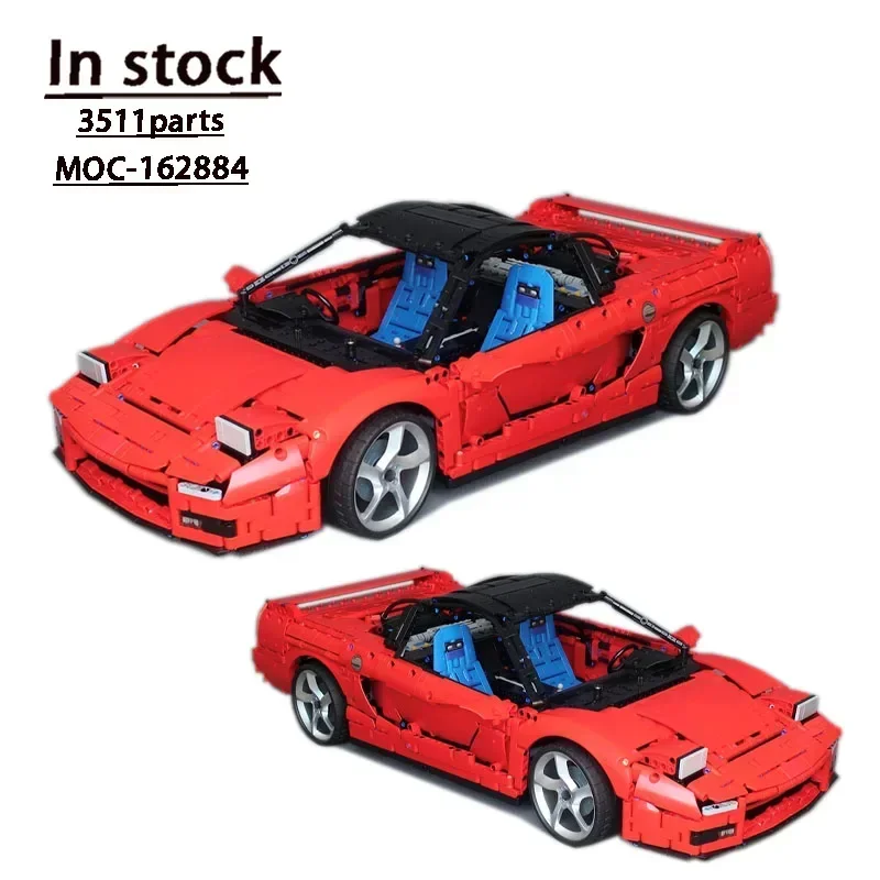 

MOC-162884 Red New Supercar 1:8 Assembly Stitching Building Block Model 3511 Building Block Parts Kids Birthday Toy Gift