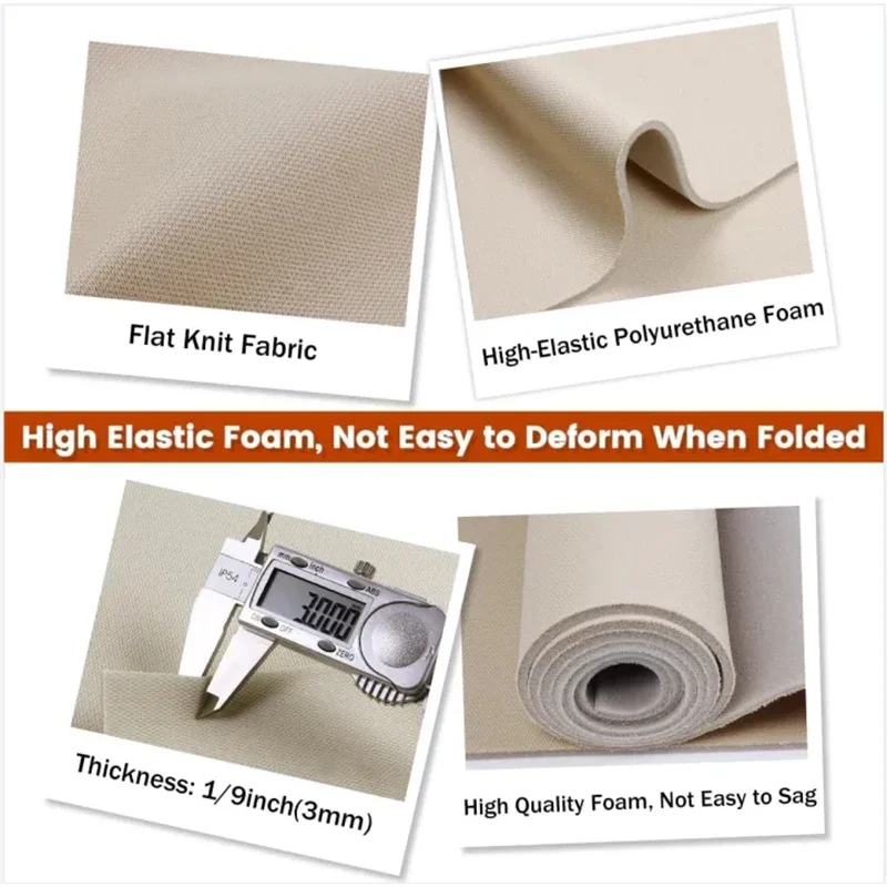 Revêtement de toit de voiture en tissu éponge, support en mousse, Modification des tissus d'ameublement intérieur, matériel de couture, doublure en tissu, tissus de plafond