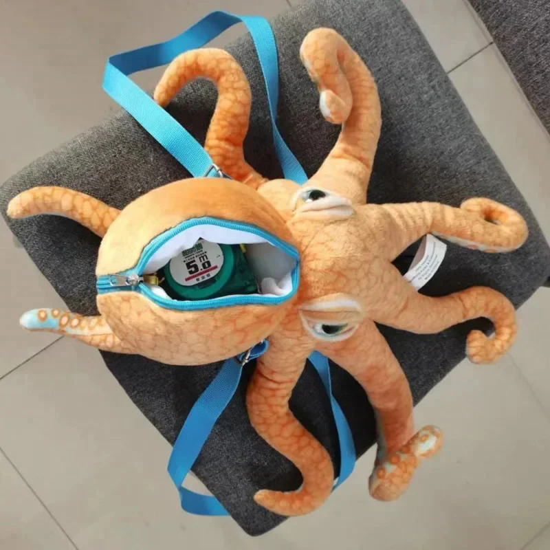 Octopus Backpack Plush Backpack Students Funny Creative Couple Tiger Lion Plush Backpack Children Large Capacity Backpack Kids