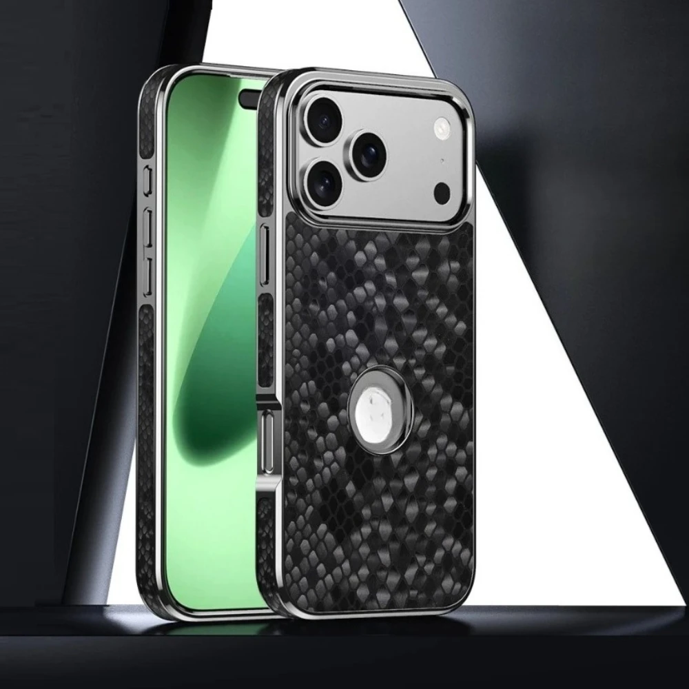 

Чехол для телефона из натуральной яловой кожи для iPhone 16 Pro Max 17 Air 15 14, чехол с магнитной беспроводной зарядкой и 3D рисунком чешуи дракона