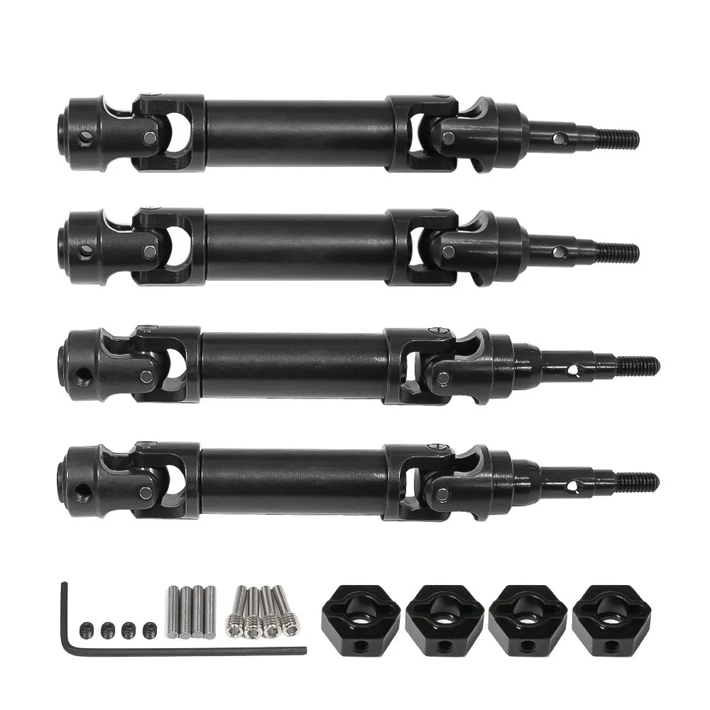 Wał przedni ze stali nierdzewnej i tylny wał napędowy do TRXS 1/10 Ford Fiesta ST Rally RC Car Upgrade Parts