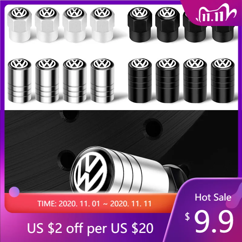 

Car Styling 3D Metal Wheel Tire Valve Stem Caps Accessories For Volkswagen Golf Rline GTI Bora Passat Tiguan Scirocco MK6 Beetl