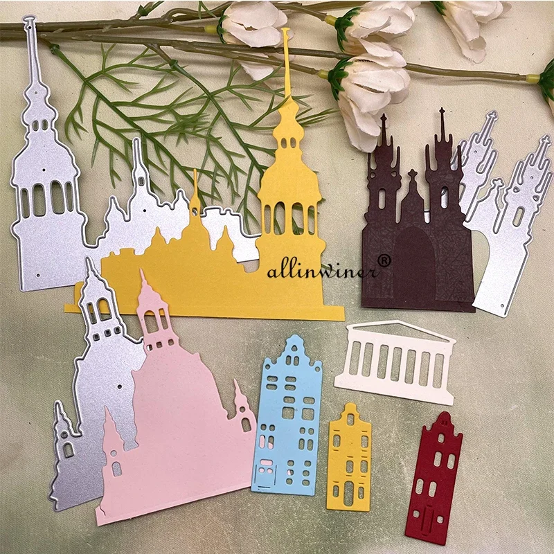 

Castle building Metal Cutting Dies Stencils For DIY Scrapbooking Decorative Embossing Handcraft Die Cutting Template