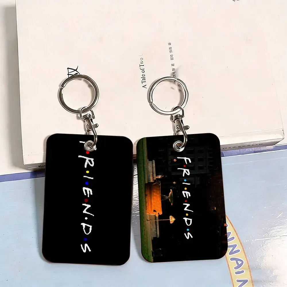 F-Friends Tv Show Style PU Access Card Holder with Keychain - Executive Protection for Bank card,Subway, Bus Card case