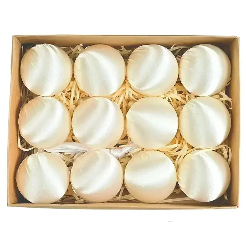 

Глянцевые велюровые рождественские шары, 12 шт., 6 см, украшения для сезонного праздничного декора, легкий и удобный подвесной дизайн