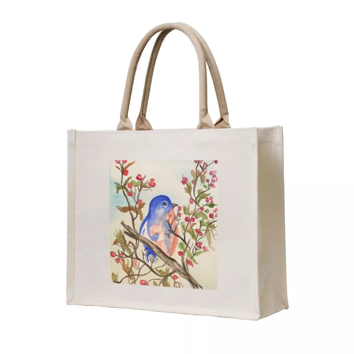 

Watercolour Blue Bird Tote Bag Cloth bags shopper bag women woman shopping bag Handbags
