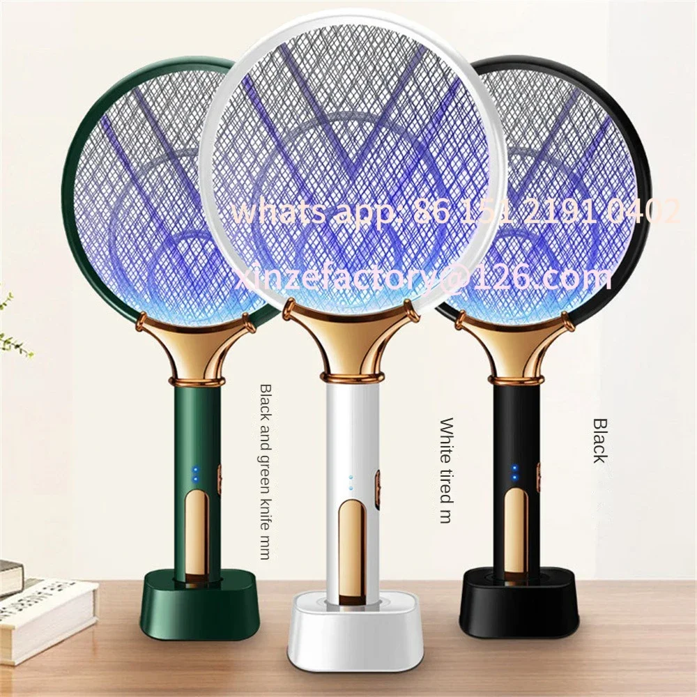 Customizable Auto-mosquito Attraction Rechargeable Electric Mosquito racket Killer fly swatter fryer flies Cordless