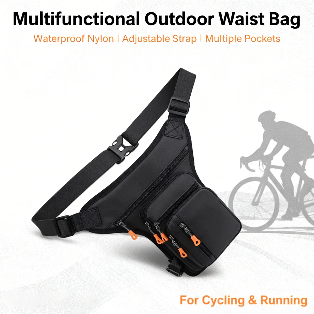 

Motorcycle Drop Leg Bag for Men - Waterproof Adjustable Waist Shoulder Cross Body Thigh Hip Belt Bag Travel Hiking