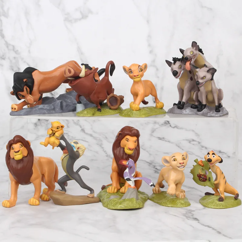 Disney The Lion King Figurines Simba Mufasa Models Animated Film Derivative Peripherals Model Collectible Ornaments Party Gifts