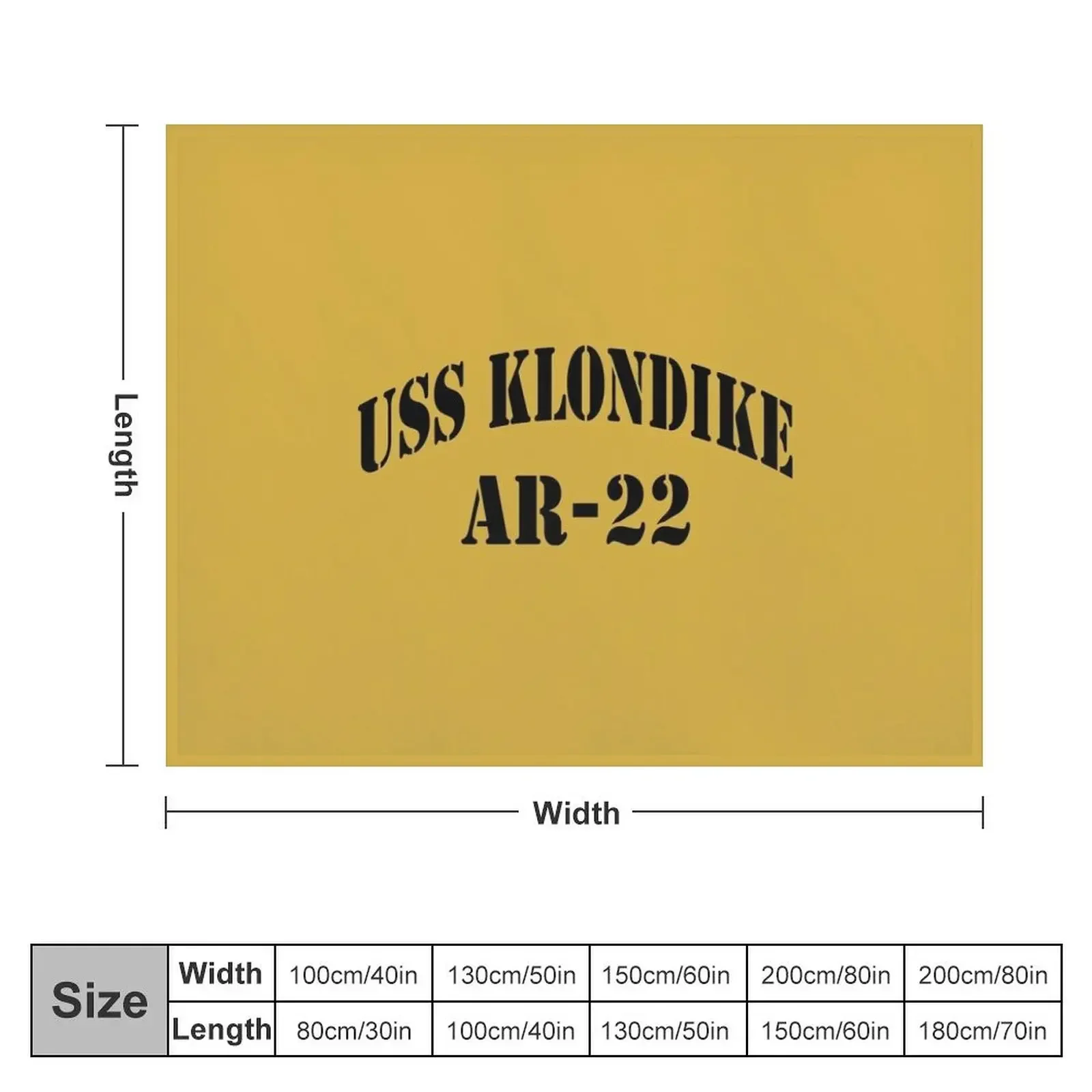 USS KLONDIKE (AR-22) SHIP'S STORE Throw Blanket Flannel Fabric Heavy Softest Blankets