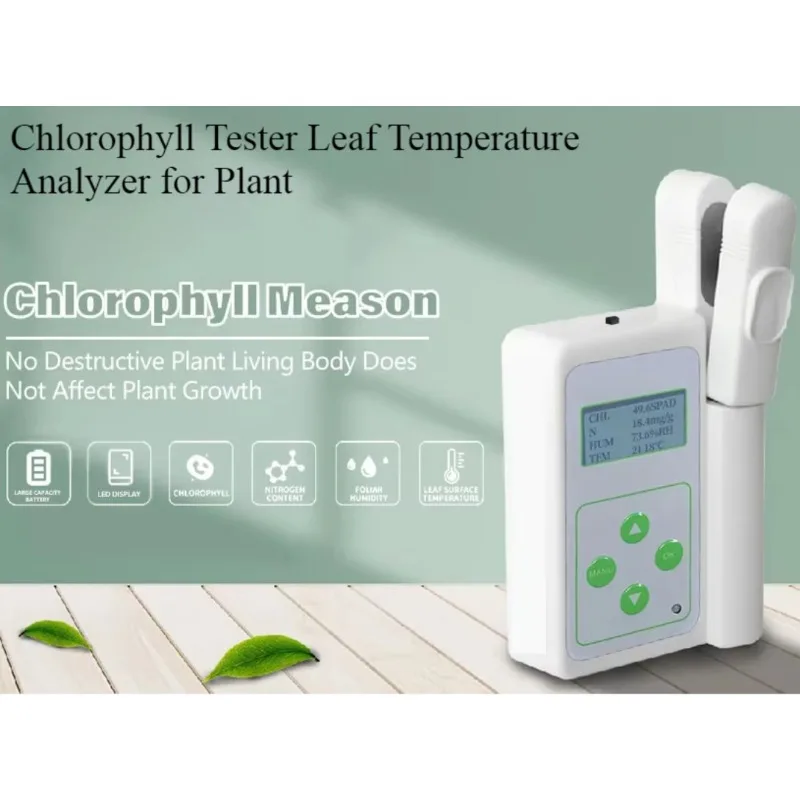 Plant Nutrition Analyzer Chlorophyll Tester Meter Leaf Temperature for Agricultural Enthusiasts Farm Garden Scientific
