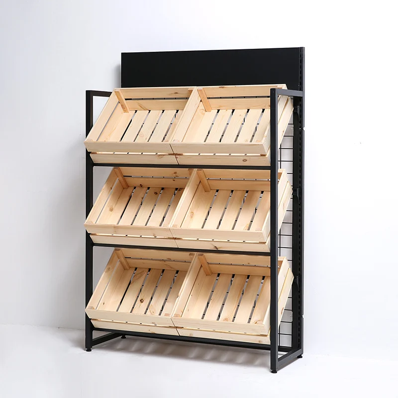 

Fruit store shelf display cabinet Vegetable rack Wine rack Fresh supermarket Fruit and vegetable multi-layer rack Stack display