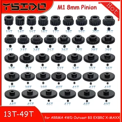 Metal Steel M1 8mm Pinion RC Motor Gear 13T 14T 15-47T 48T 49T for 1/5 1/7 ARRMA 4WD Outcast 8S EXBRC X-MAXX RC Model Car Motor