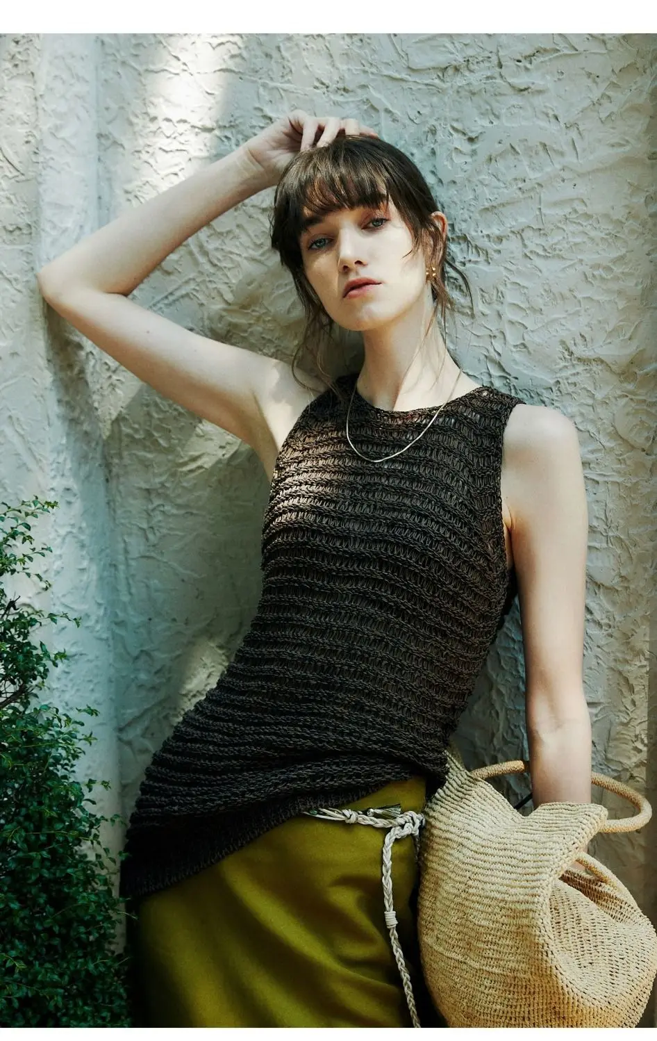 Gilet Gilet Gilet da donna sottile Halter Top Donna Autunno Colletto alla coreana Velluto a coste Argyle Spalline patchwork regolabili con intaglio Y2K