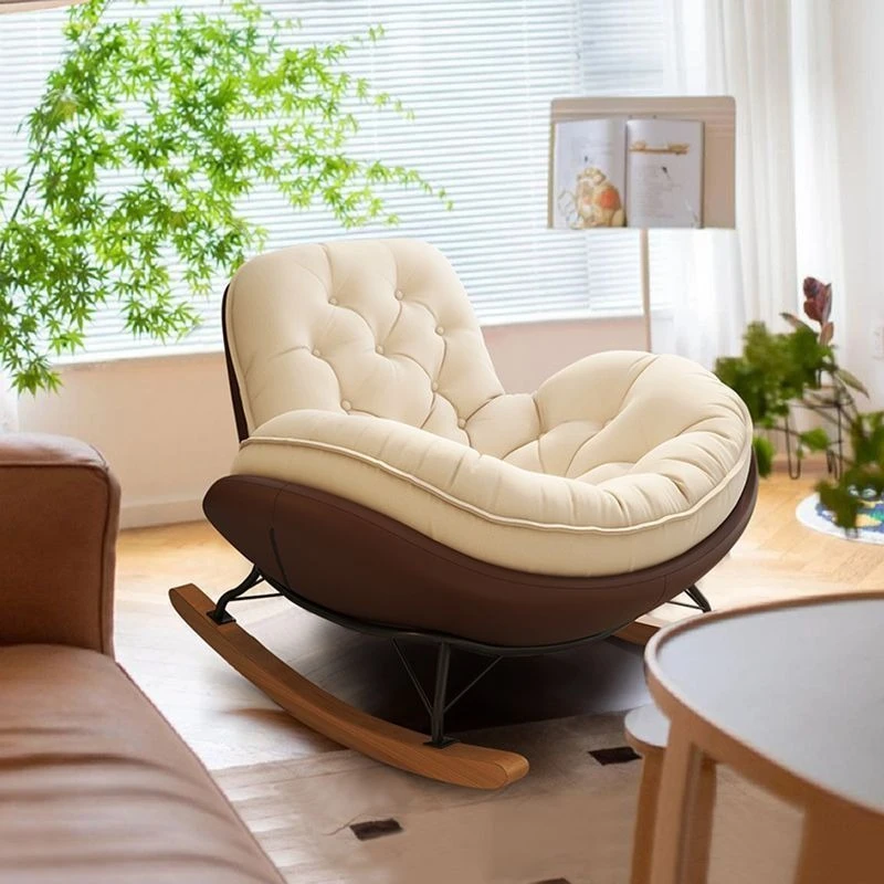 Lazy sofa rocking chair bedroom living room single balcony rocking chair leisure home lounge cadeira de balanço furniture