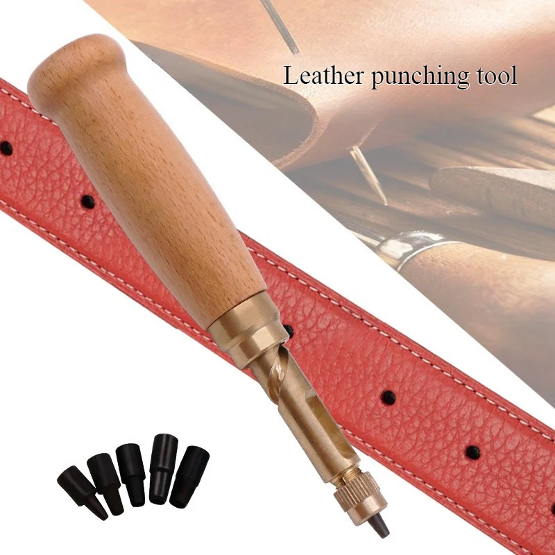 Leather Punching Tool/hand DIY Leather Carving Punch/Silent Punch Belt Leather Shoe Round Punching 1.5/2.0/2.5/3.0/3.5/4.0 Mm