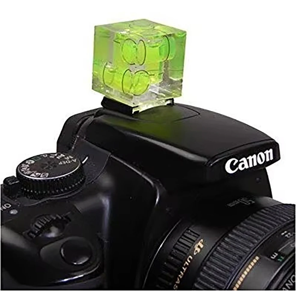 3 Axis Hot Shoe Bubble Spirit Level For Canon and Nikon Digital and Film Cameras, bubble level for camera tripod