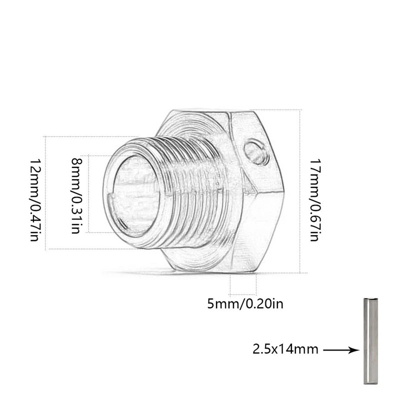 4PCS Ruota Esagonale Driver 17 MILLIMETRI Ruota di Metallo Hex Accoppiatore Parti di Aggiornamento Per HSP Traxxas HPI Tamiya HSP Redcat 1/8 RC Auto