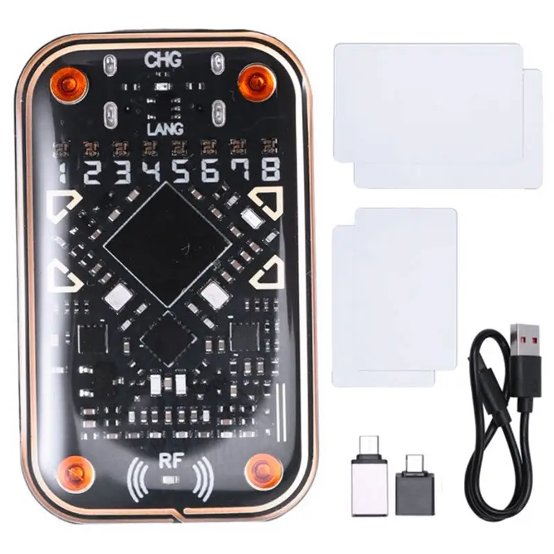 Y22A-Chameleon Ultra V2.0 RFID Smart Chip Reader Smart Card Emulator+2XCUID/UID Card 125K 13.56M Card Decode Duplicator