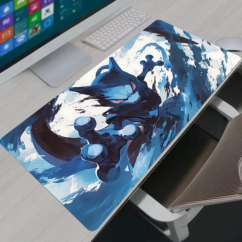 Mouse Pad Computer Laptop Gamer Office Gaming Non‑Slip Rubber Base Desk Mat Gaming Pc Accessories Anime P-Pokemon Mousepad