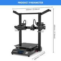 Tronxy Gemini-S 3D Printer IDEX Multicolor Two Head Independent Dual Extruder FDM mirror copy 3D Printer Kit impresora 3d