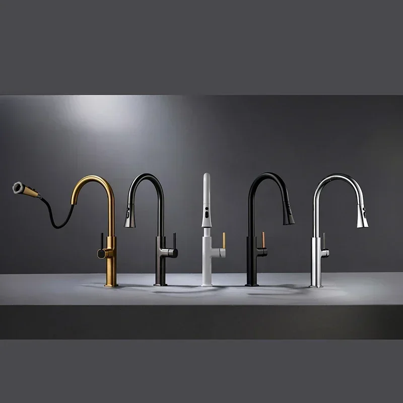 Gunmetal Kitchen Sink Faucet Hot And Cold Water Mixer Tap Single Handle Single Hole