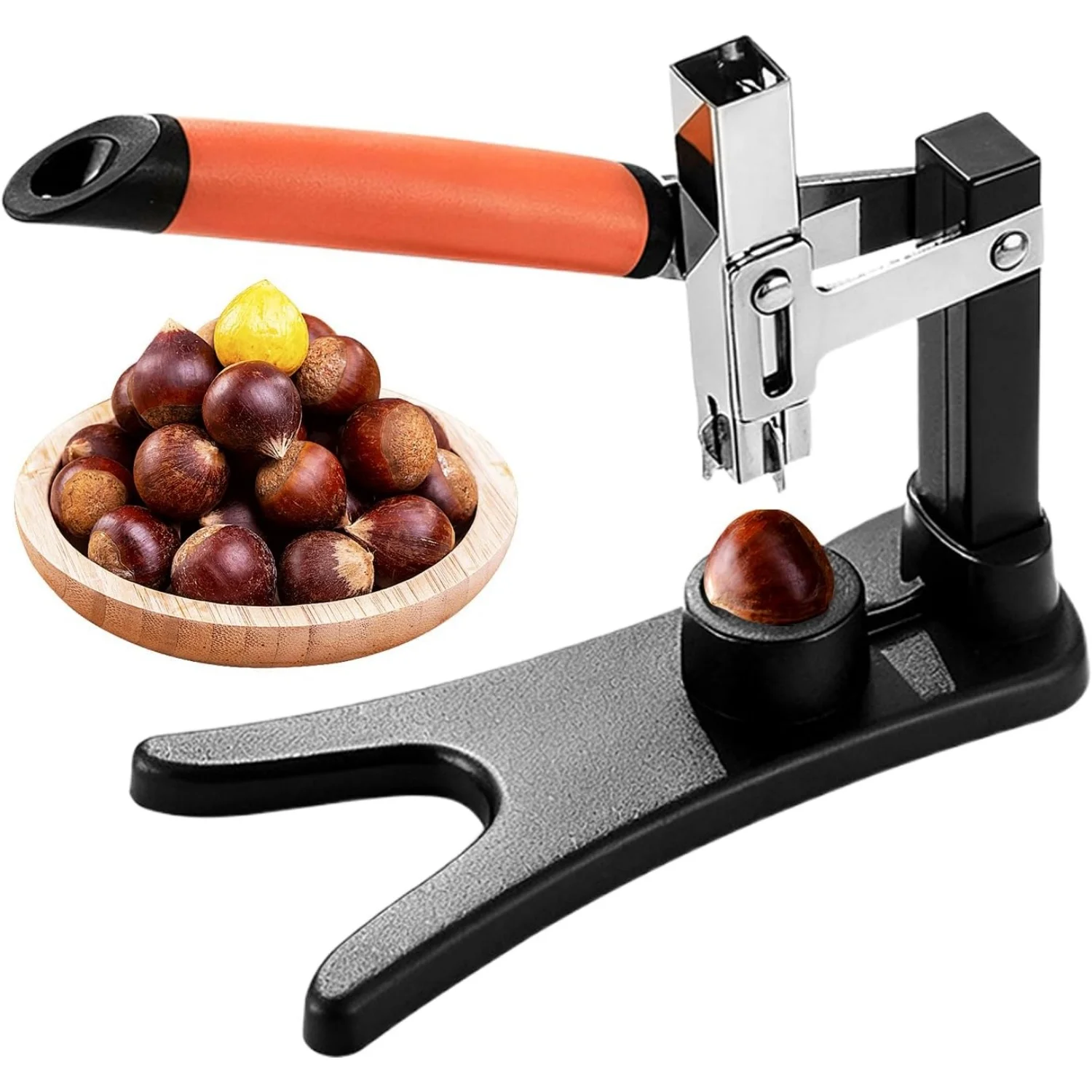 

Инструмент для крекерки орехов — стальной открывалка для каштанов, компактный ручной шелушитель, прочный нержавеющий станок для легкого удаления скорлупы