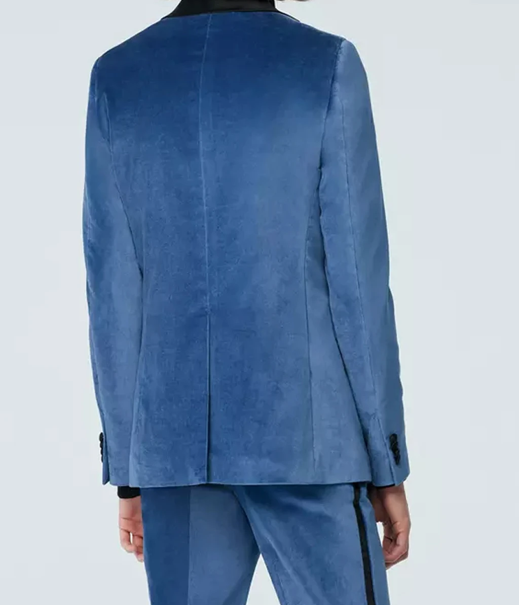 الكلاسيكية المخملية الرجال البدلة سترة سليم صالح واحدة الصدر رجل السترة الأعمال عادية مصممة الذكور دعوى معطف لحزب مأدبة #3