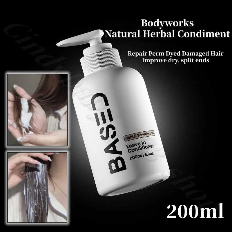Bodyworks Natural Herbal Condiment Moisturizing Soft Hair Enhance Gloss Repair Perm Dyeing Damaged Dry Bifurcation 200ml