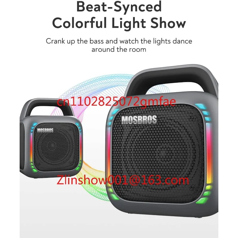 

Karabox Portable Speaker Small Body with High Power Karaoke and TWS Function Outdoor Speaker & RGB Light